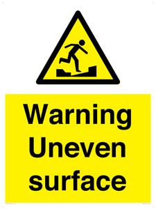 WV5756: Warning Uneven surface