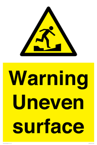 WV5756: Warning Uneven surface