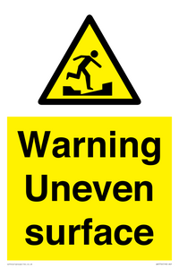 WV5756: Warning Uneven surface