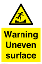 WV5756: Warning Uneven surface