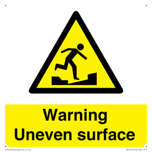 WV5756: Warning Uneven surface