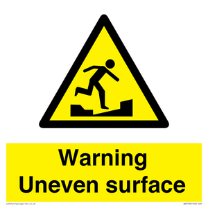 WV5756: Warning Uneven surface