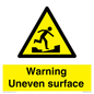 WV5756: Warning Uneven surface