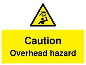 WV5757: Caution Overhead hazard