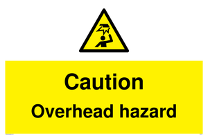WV5757: Caution Overhead hazard