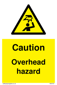 WV5757: Caution Overhead hazard