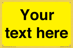 WV6006: Custom Warning: Blank (yellow) sign
