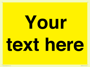 WV6006: Custom Warning: Blank (yellow) sign