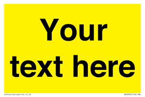 WV6006: Custom Warning: Blank (yellow) sign