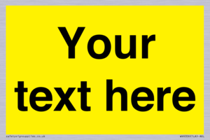 WV6006: Custom Warning: Blank (yellow) sign