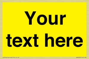 WV6006: Custom Warning: Blank (yellow) sign
