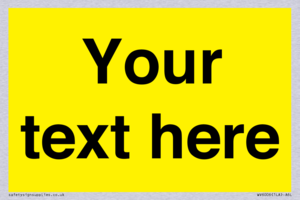 WV6006: Custom Warning: Blank (yellow) sign