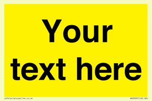 WV6006: Custom Warning: Blank (yellow) sign
