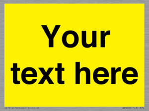 WV6006: Custom Warning: Blank (yellow) sign