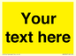 WV6006: Custom Warning: Blank (yellow) sign