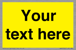 WV6006: Custom Warning: Blank (yellow) sign