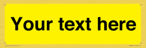 WV6006: Custom Warning: Blank (yellow) sign