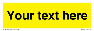 WV6006: Custom Warning: Blank (yellow) sign