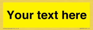 WV6006: Custom Warning: Blank (yellow) sign