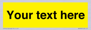 WV6006: Custom Warning: Blank (yellow) sign