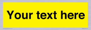WV6006: Custom Warning: Blank (yellow) sign
