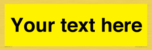 WV6006: Custom Warning: Blank (yellow) sign