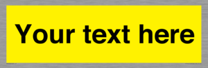 WV6006: Custom Warning: Blank (yellow) sign