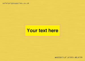 WV6006: Custom Warning: Blank (yellow) sign