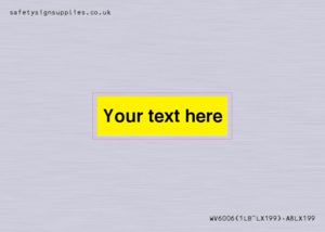 WV6006: Custom Warning: Blank (yellow) sign