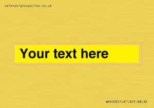 WV6006: Custom Warning: Blank (yellow) sign