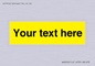 WV6006: Custom Warning: Blank (yellow) sign