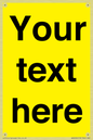 WV6006: Custom Warning: Blank (yellow) sign