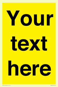 WV6006: Custom Warning: Blank (yellow) sign