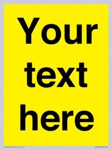 WV6006: Custom Warning: Blank (yellow) sign