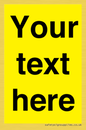 WV6006: Custom Warning: Blank (yellow) sign