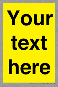 WV6006: Custom Warning: Blank (yellow) sign