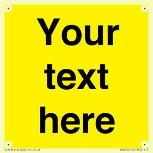 WV6006: Custom Warning: Blank (yellow) sign