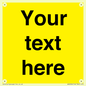 WV6006: Custom Warning: Blank (yellow) sign
