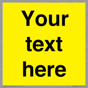 WV6006: Custom Warning: Blank (yellow) sign