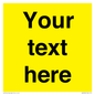 WV6006: Custom Warning: Blank (yellow) sign