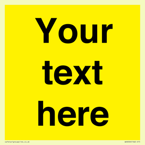 WV6006: Custom Warning: Blank (yellow) sign