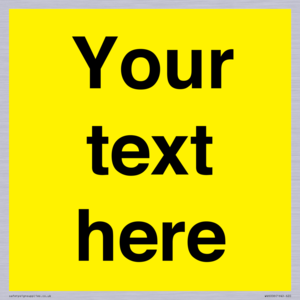 WV6006: Custom Warning: Blank (yellow) sign