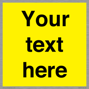 WV6006: Custom Warning: Blank (yellow) sign
