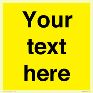 WV6006: Custom Warning: Blank (yellow) sign