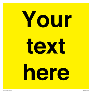 WV6006: Custom Warning: Blank (yellow) sign