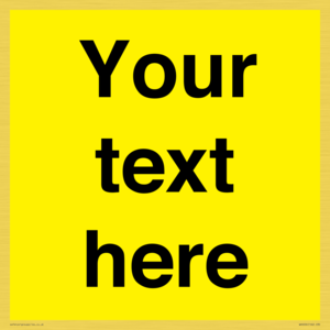 WV6006: Custom Warning: Blank (yellow) sign