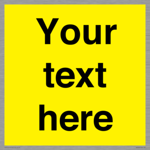 WV6006: Custom Warning: Blank (yellow) sign