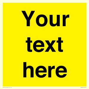 WV6006: Custom Warning: Blank (yellow) sign