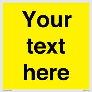 WV6006: Custom Warning: Blank (yellow) sign