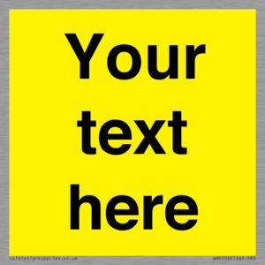 WV6006: Custom Warning: Blank (yellow) sign